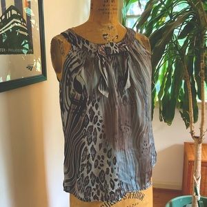 Jaipur ladies sleeveless leopard print blouse